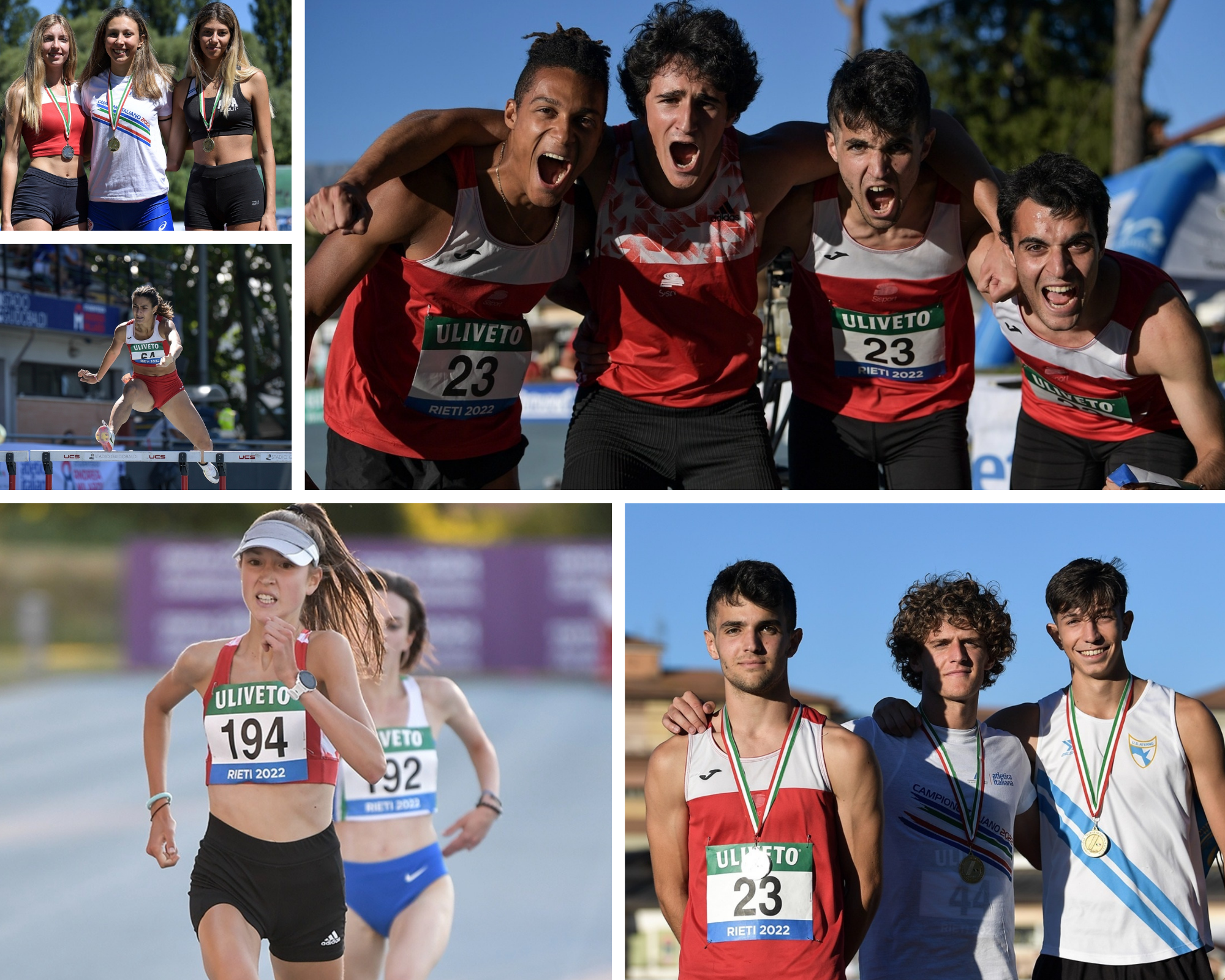 Collage di foto degli atleti Sisport a Rieti